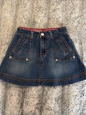 GUESS Denim Skirt with Built-In Shorts - Girls 6X